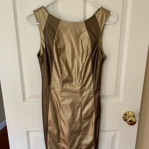 Metallic Gold/Bronze Mini Dress